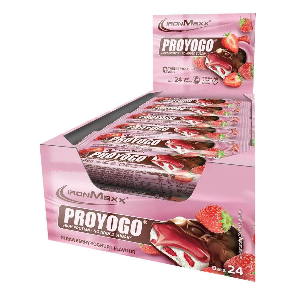 Iron Maxx Proyogo Proteinriegel Strawberry 24x49 g
