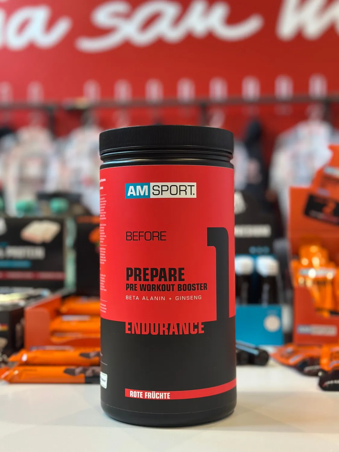 AMSPORT Prepare Pre Workout Booster Rote Früchte 1500g Kreatin