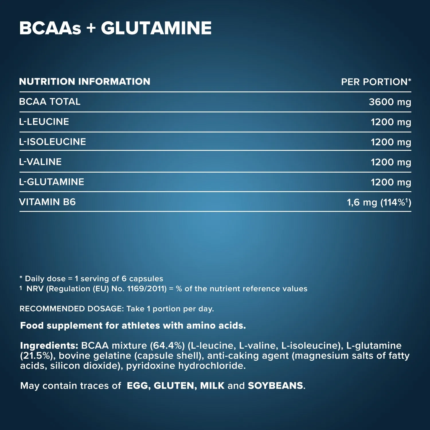 IronMaxx BCAAs + Glutamin 800 Aminosäuren-Kapseln 130 Kapseln