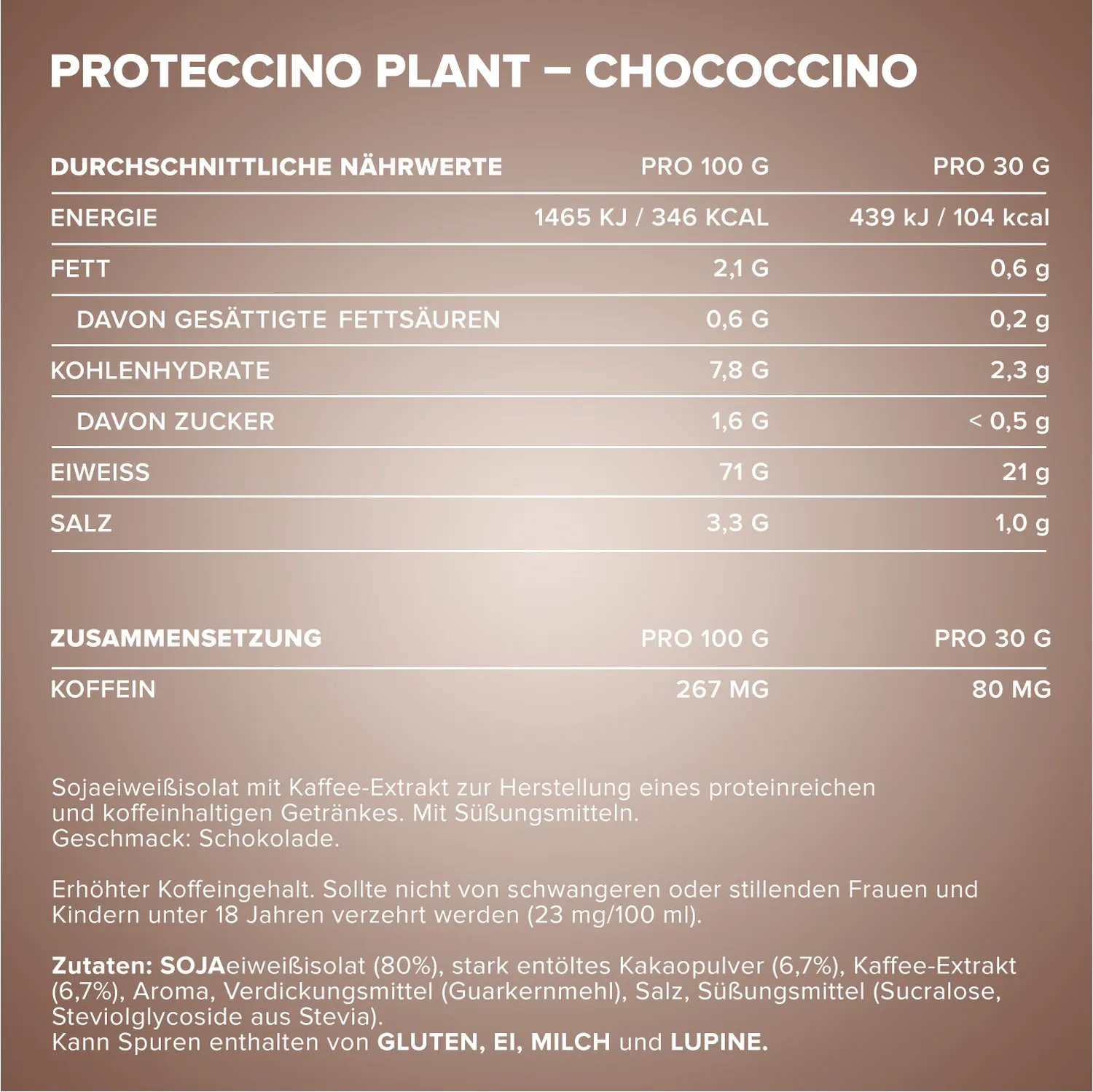 IronMaxx Proteccino Plant Protein Coffee 500g Chococcino