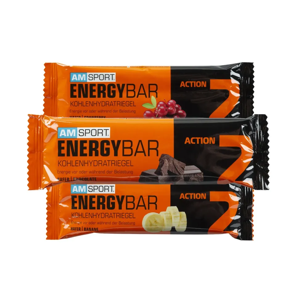 AMSPORT Energy Bar 60 g Riegel Schokolade Kohlenhydrate