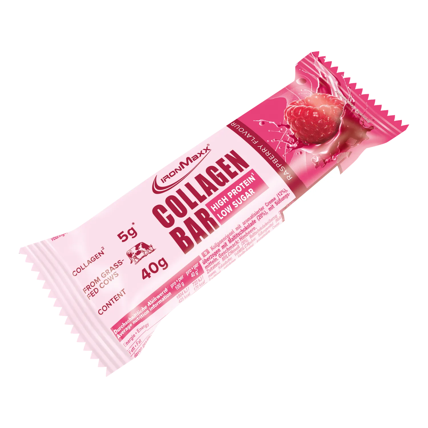 Iron Maxx Collagen Bar Raspberry 12x40g zuckerarm