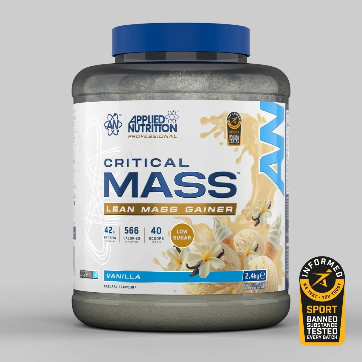 Applied Nutrition Critical Mass Professional Gainer Schokolade 2,4 kg mit Kreatin