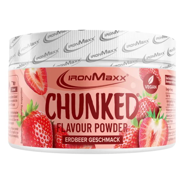 Iron Maxx Chunked Strawberry Geschmackspulver 150g vegan