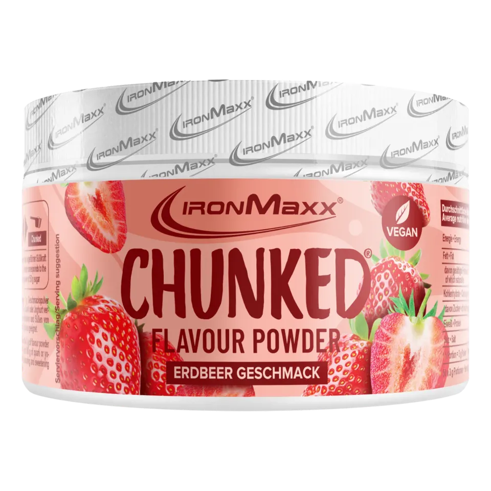 Iron Maxx Chunked Strawberry Geschmackspulver 150g vegan