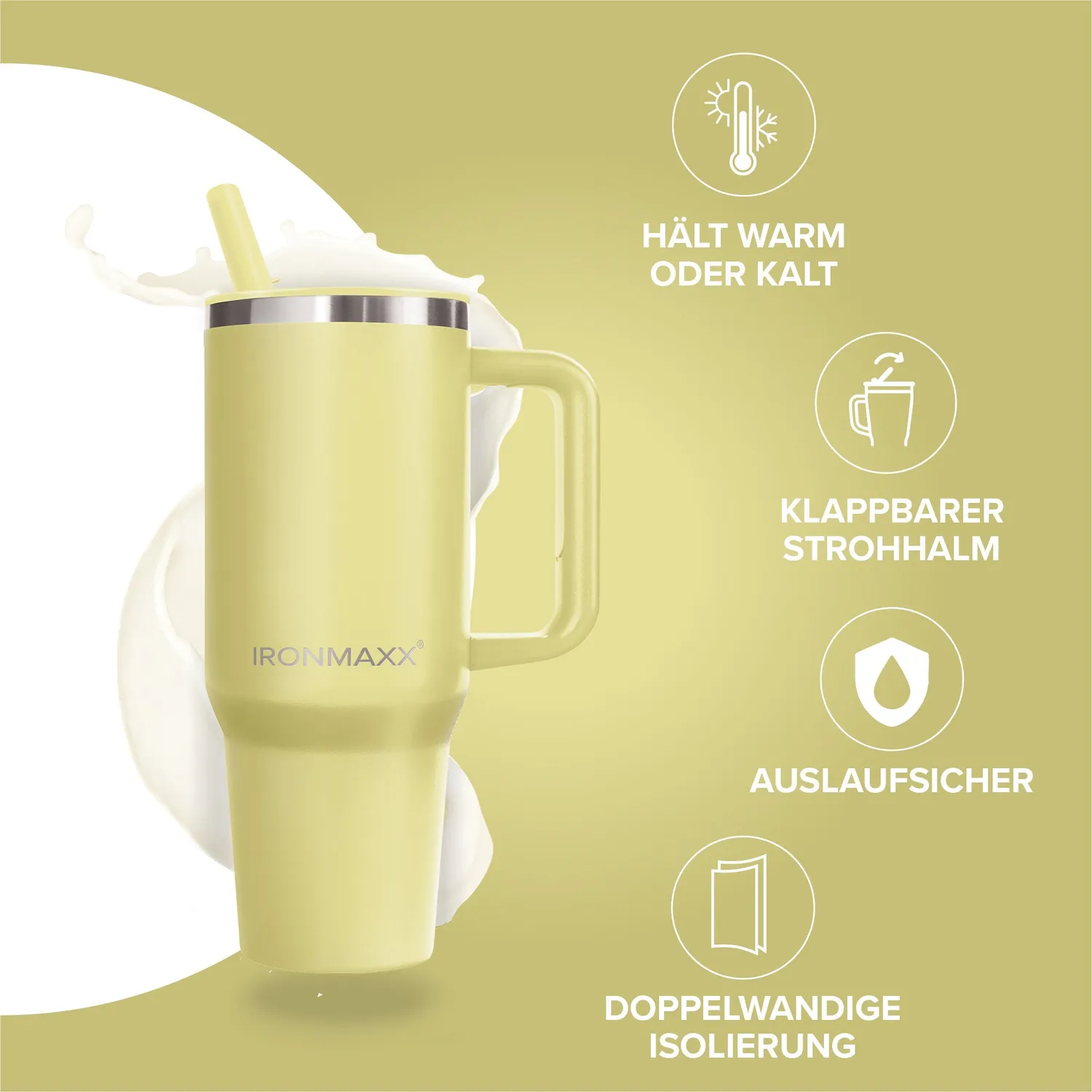 Iron Maxx Cup V4.0 Thermobecher Soft Sunrise 1200ml