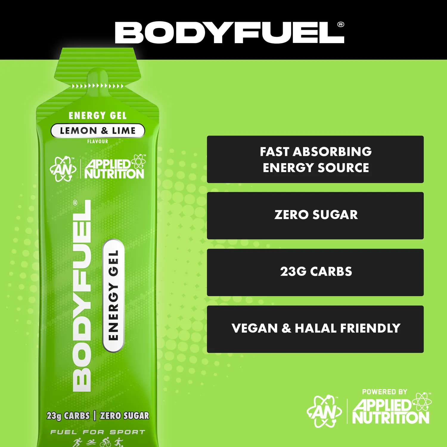 Applied Nutrition Bodyfuel Energie-Gel Beerenexplosion 20 Gels