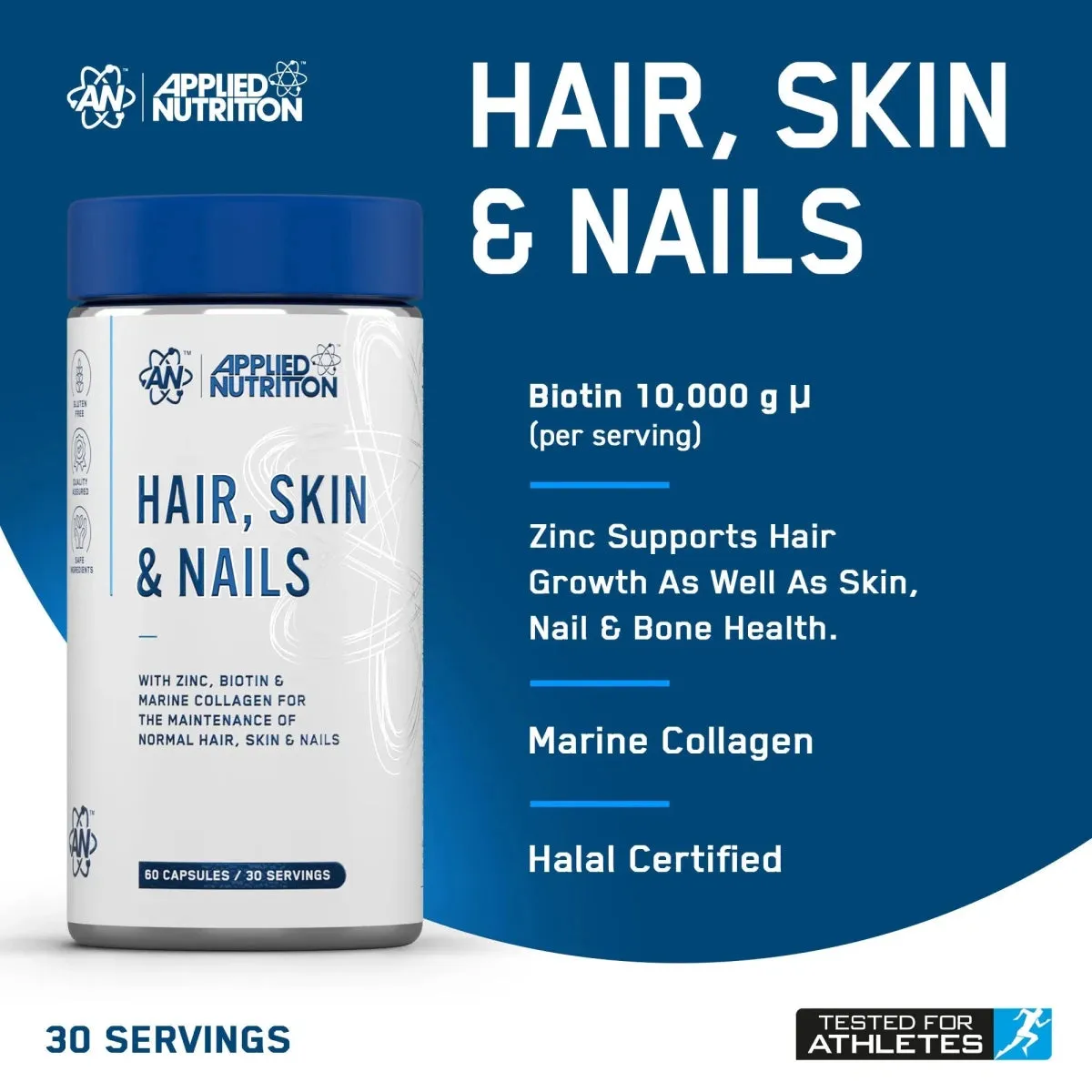 Applied Nutrition Beauty Within Kollagenkapseln Haare Haut Nägel 60 Kapseln