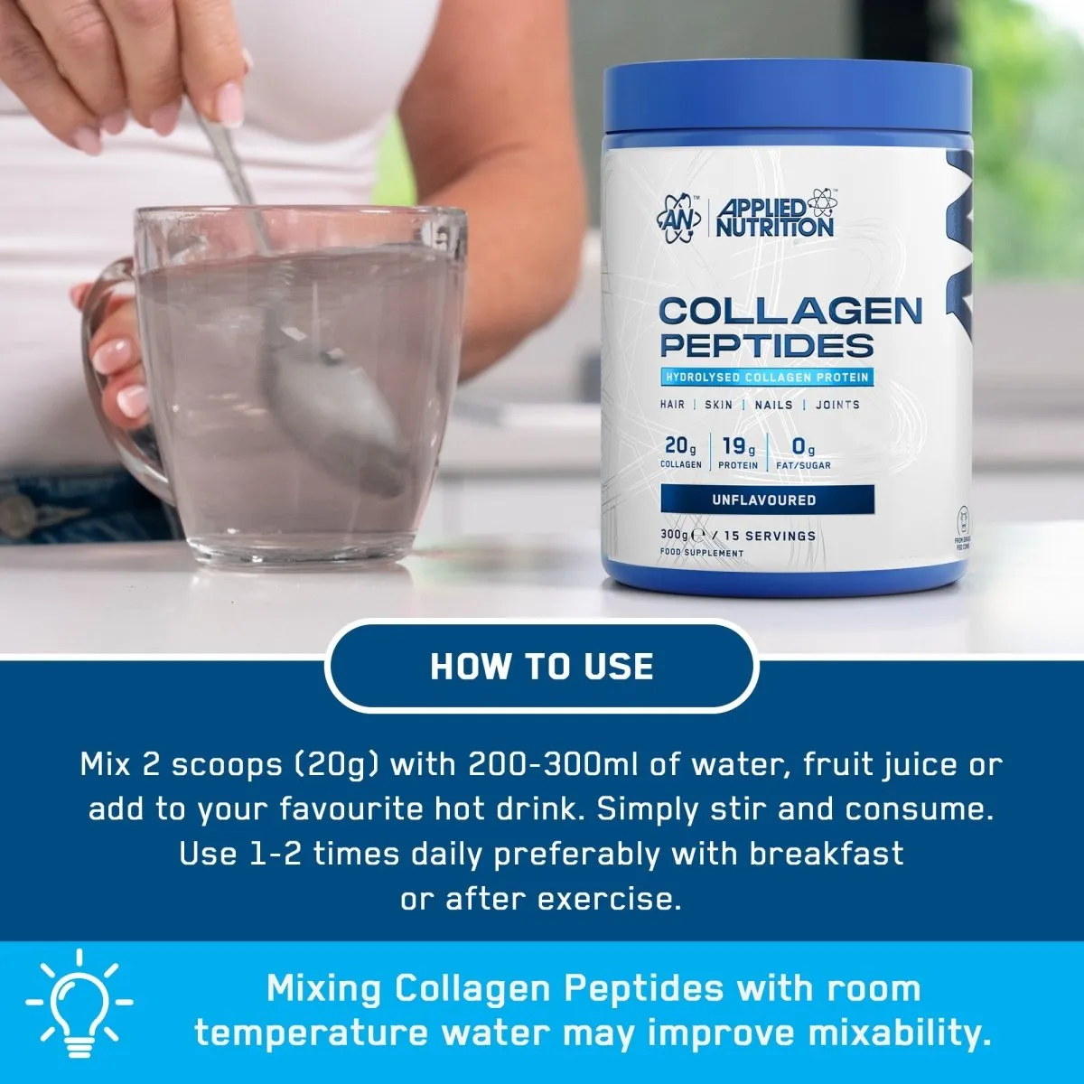 Applied Nutrition Kollagenpeptide Pulver 300 g neutral