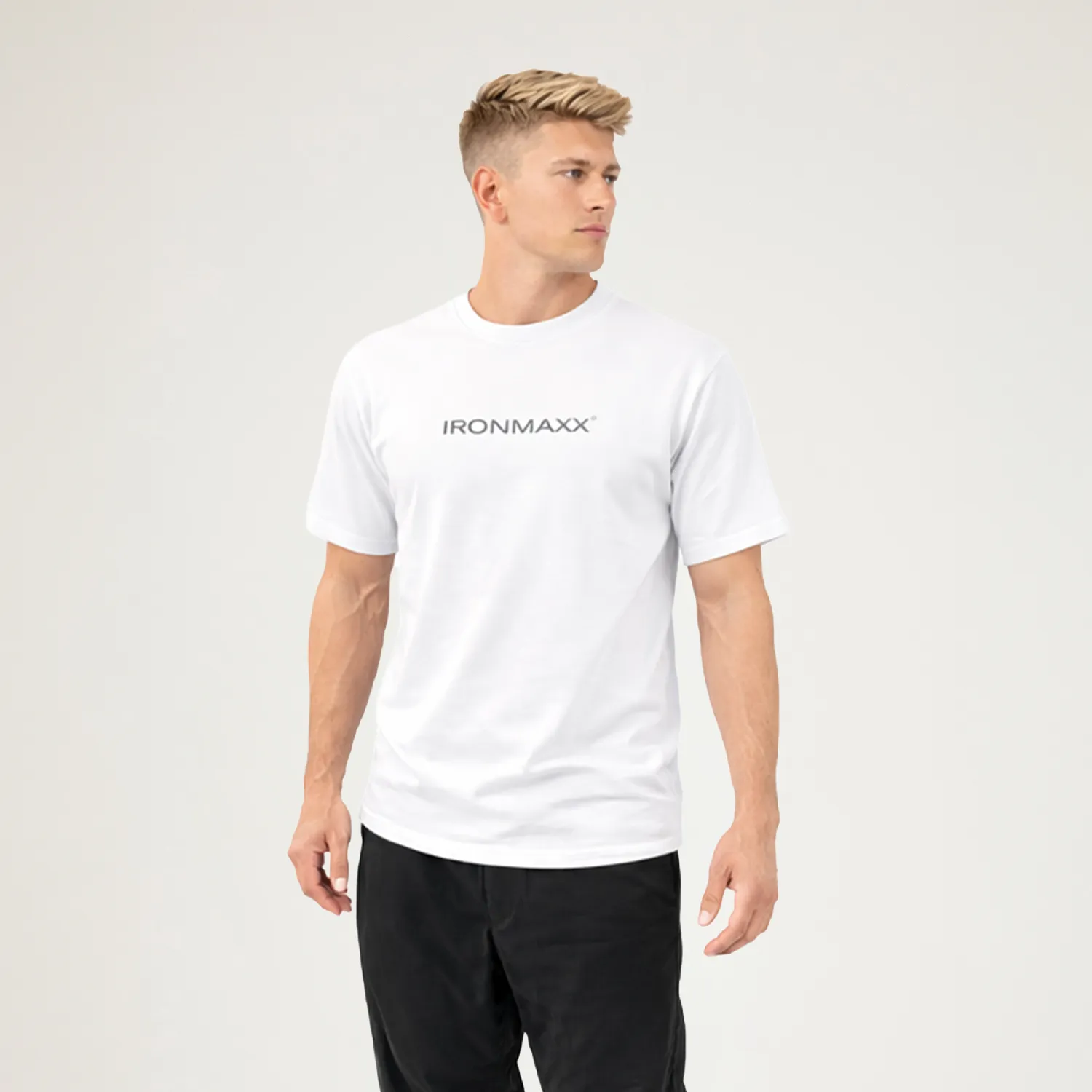 Iron Maxx T-Shirt Herren Weiß M Training