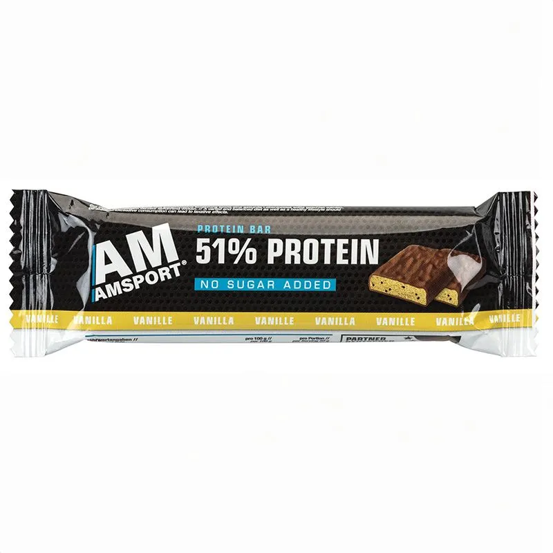 AMSPORT High Protein Riegel 50 g Proteinriegel Strawberry Cream Low Carb