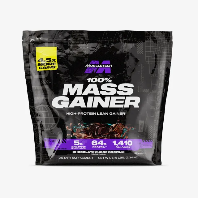 MuscleTech 100% Mass Gainer Weight Gainer Chocolate Fudge Brownie