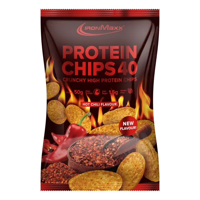 Iron Maxx Protein Chips 40 Chips Hot Chili 50 g proteinreich