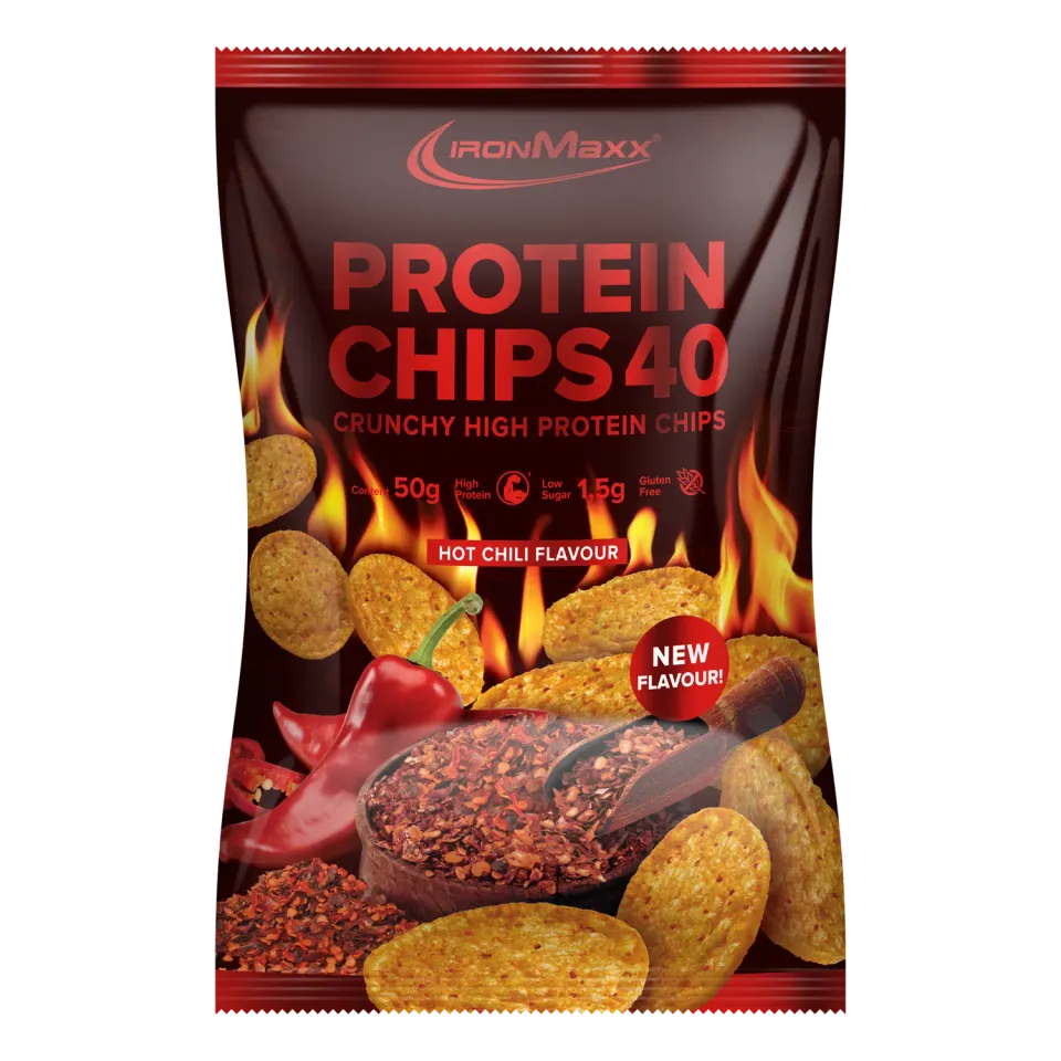 Iron Maxx Protein Chips 40 Chips Hot Chili 50 g proteinreich