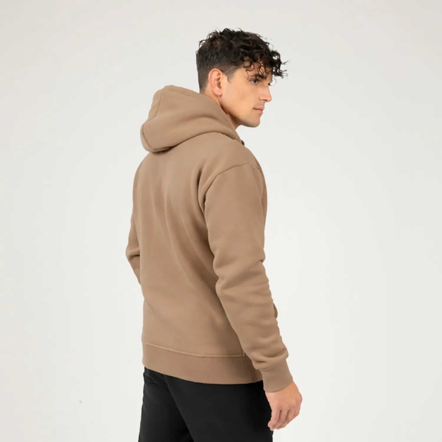 Iron Maxx Hoodie Beige Unisex S Oversized Baumwollmix