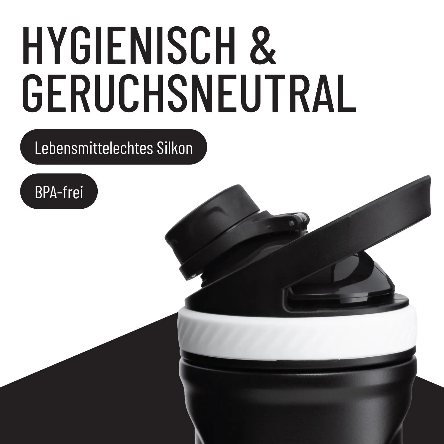 ORGAINIC Shaker 2.0 Edelstahl 700ml Black isoliert