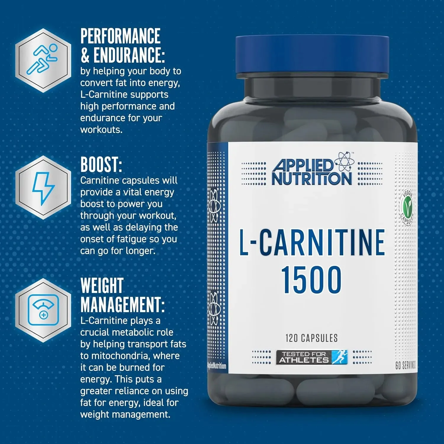 Applied Nutrition L-Carnitin 1500 mg Kapseln pre Workout