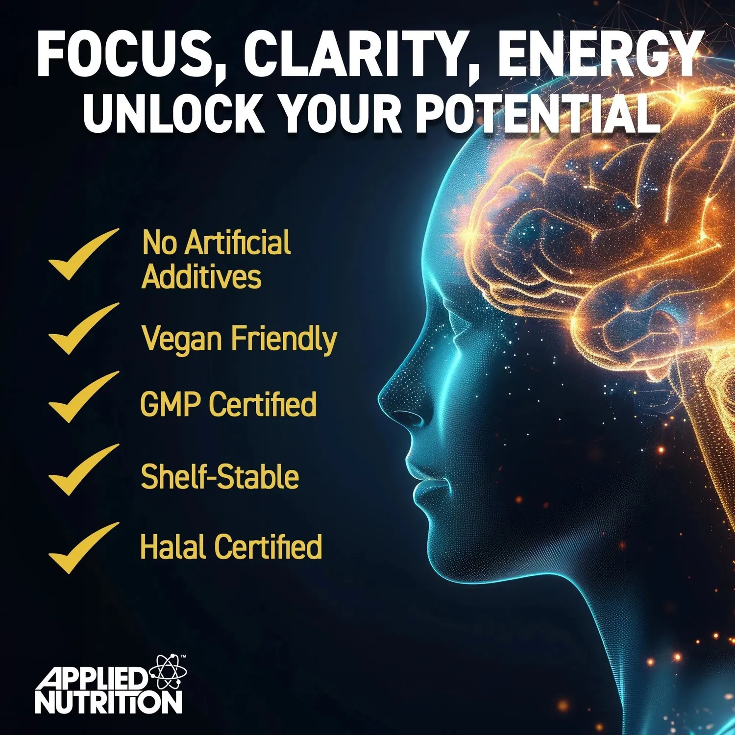 Applied Nutrition Brain Fuel Kapseln 60 Kapseln mit Koffein