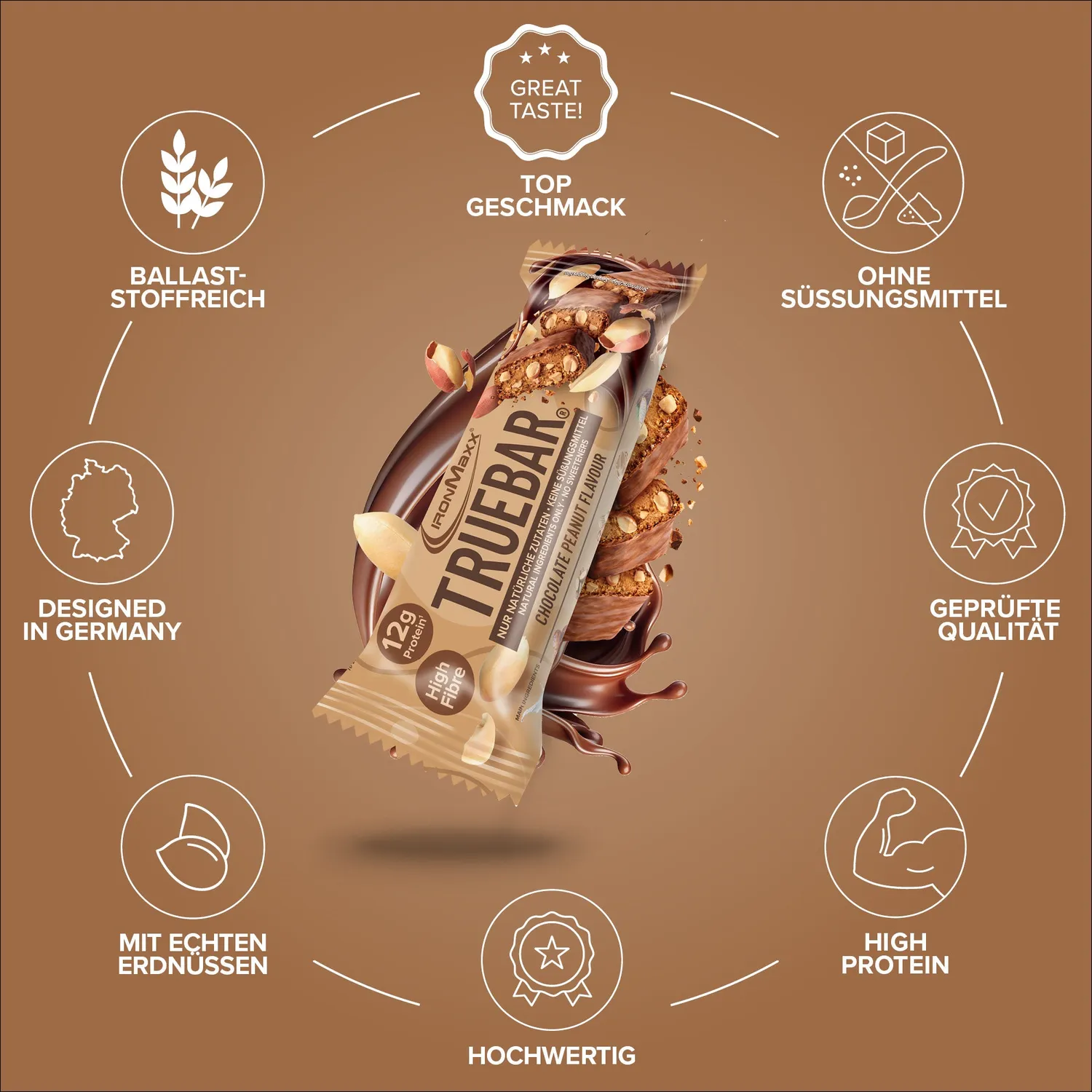 Iron Maxx TrueBar Proteinriegel 45g Chocolate Peanut