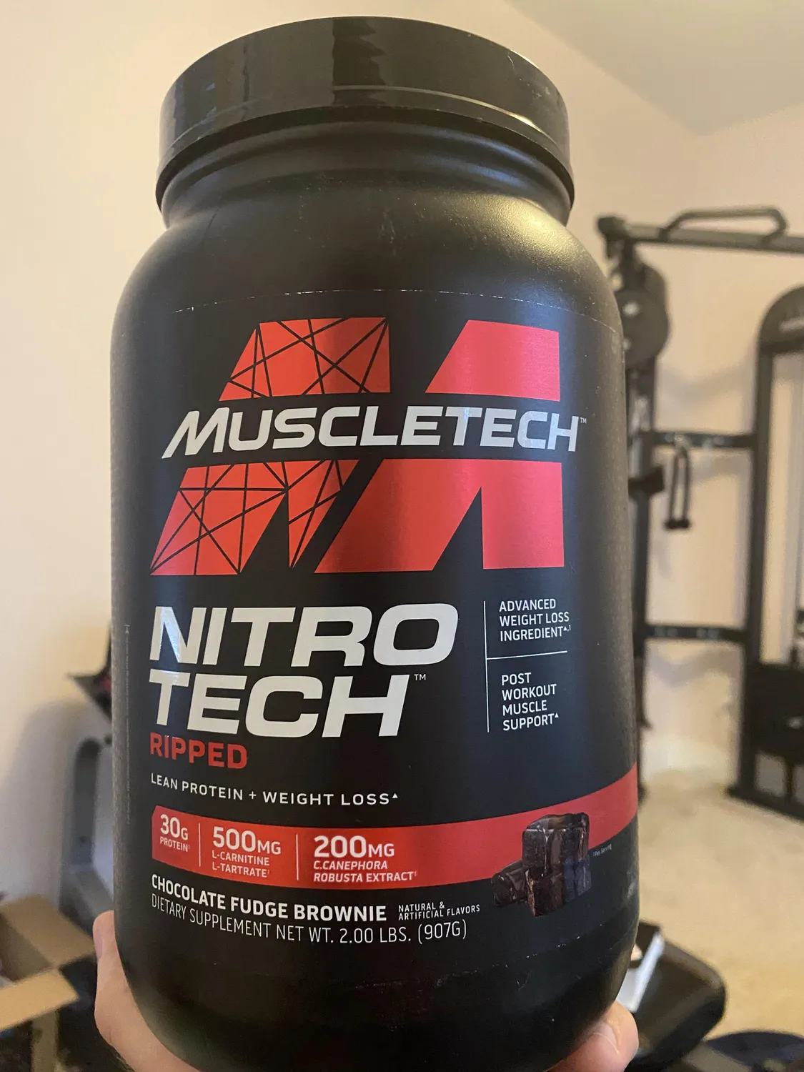 MuscleTech Nitro-Tech Ripped Proteinpulver 2 lb mit Whey-Isolat