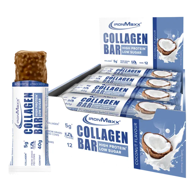 Iron Maxx Collagen Bar Proteinriegel Coconut 12x40 g kollagenreich