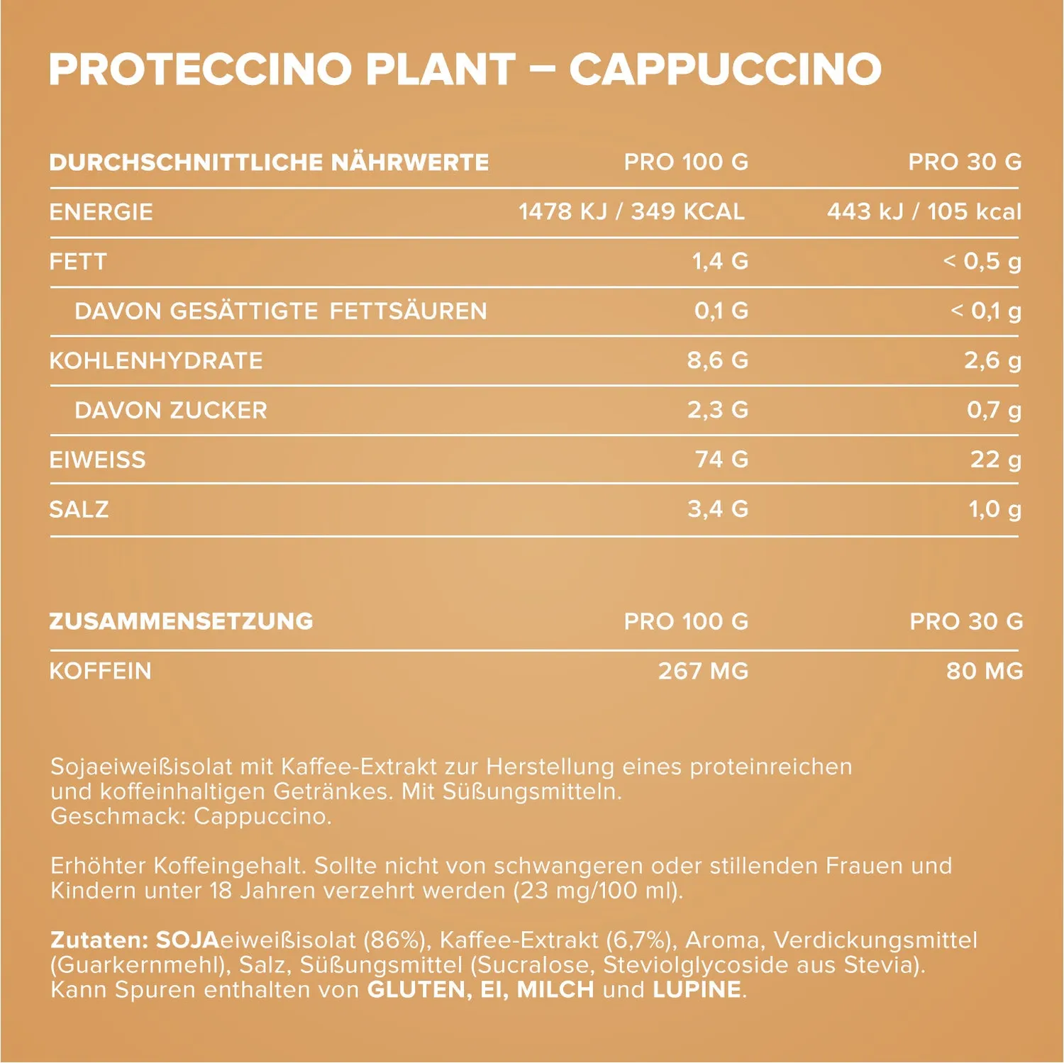 Iron Maxx Proteccino Plant Proteinpulver 500 g Cappuccino vegan