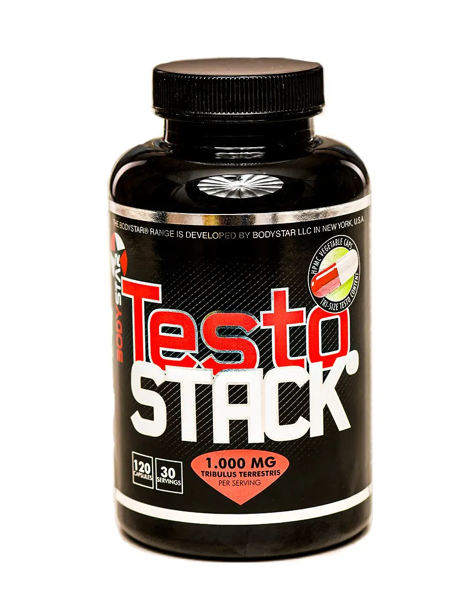 Body Star Testostack 120 Vegane Kapseln Testosteron Booster Tribulus
