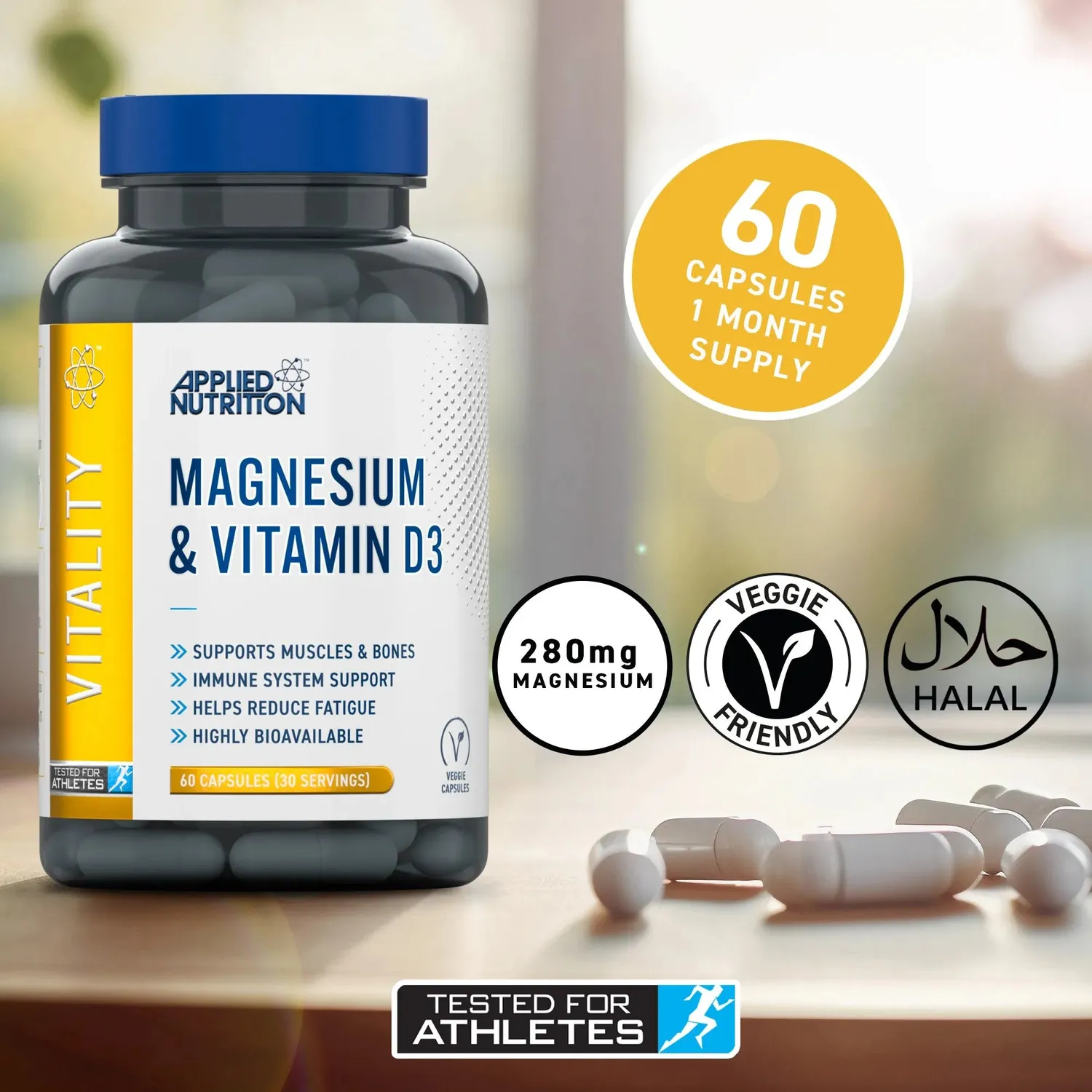 Applied Nutrition Calcium Magnesium Kapseln 60 Kapseln D3