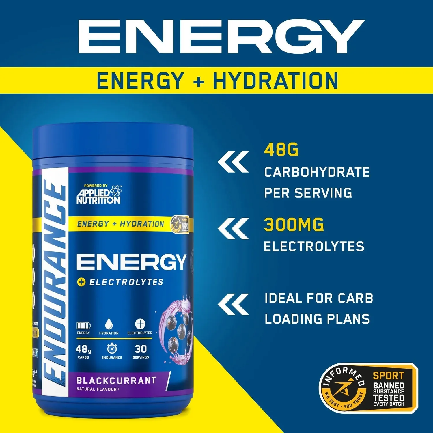 Applied Nutrition Endurance Energy & Hydration Pulver 1,5 kg Carbs